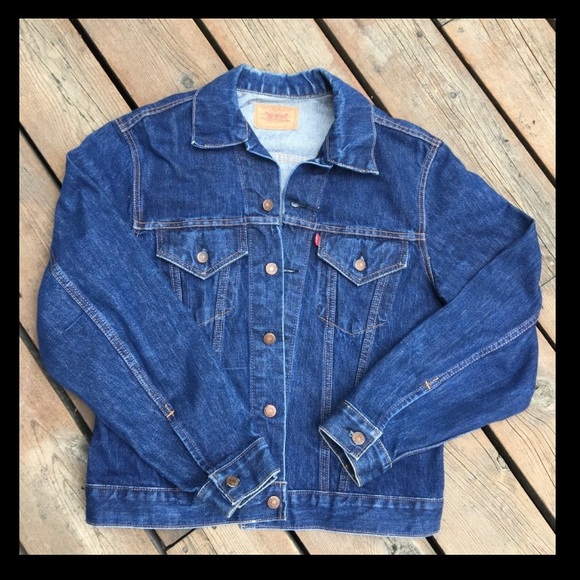 Levi's Jackets & Blazers - LEVI’S Big E 70505 Trucker Type III Blue Cotton Denim Jacket Size Large 40-42